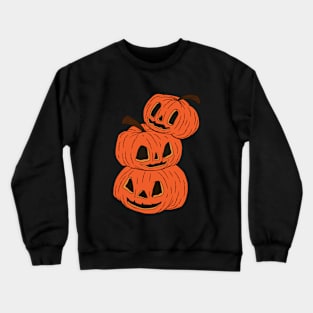 three pumpkins reto Crewneck Sweatshirt